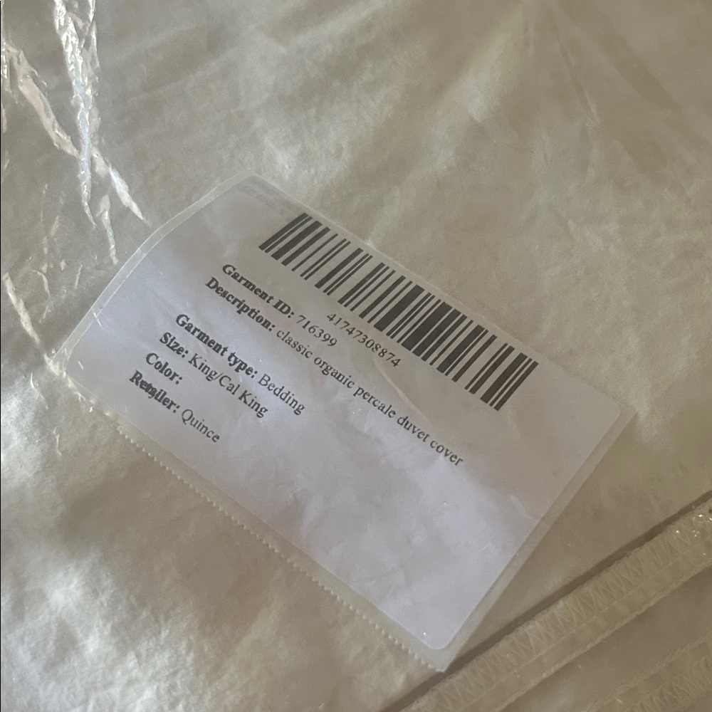 Quince Classic Ivory Percale Duvet Cover-king/cal.king